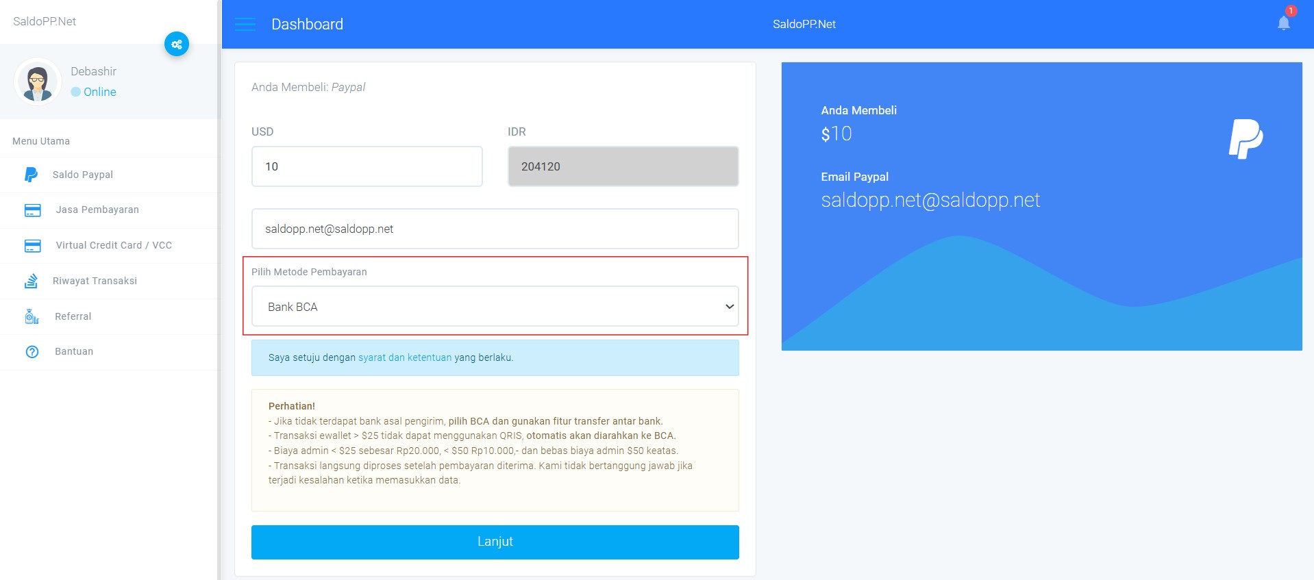 beli paypal SeaBank